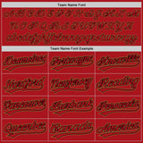 Custom Red Red Black-Old Gold Authentic Baseball Jersey