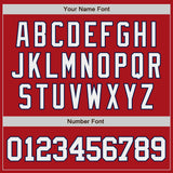 Custom Red White-Navy Authentic Baseball Jersey