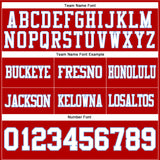Custom Red White-Light Blue Authentic Football Jersey