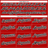 Custom Red Black-White Authentic Baseball Jersey