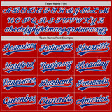 Custom Red Royal-White Authentic Throwback Baseball Jersey