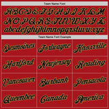 Custom Red Black-Old Gold Authentic Throwback Basketball Jersey