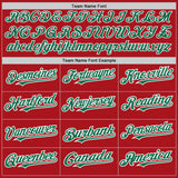 Custom Red White-Kelly Green Authentic Baseball Jersey