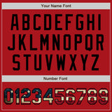 Custom Red Vintage USA Flag-Black Authentic Baseball Jersey