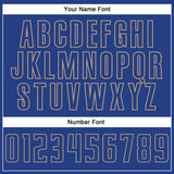 Custom Royal Royal-Old Gold Authentic Throwback Basketball Jersey