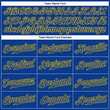 Custom Royal Royal-Gold Authentic Baseball Jersey