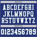 Custom Royal White-Light Blue Mesh Authentic Throwback Football Jersey