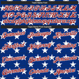 Custom Royal Red-White 3D Pattern Design American Flag Authentic Basketball Jersey