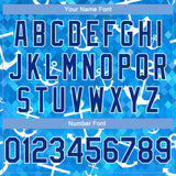 Custom Royal Royal-White 3D Pattern Design Anchors Authentic Basketball Jersey