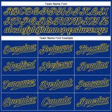 Custom Royal Royal-Gold Authentic Sleeveless Baseball Jersey