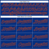 Custom Royal Royal-Orange Authentic Sleeveless Baseball Jersey