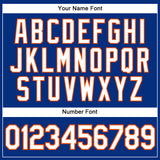 Custom Royal White-Orange Authentic Sleeveless Baseball Jersey