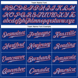 Custom Royal Light Blue-Red Authentic Sleeveless Baseball Jersey