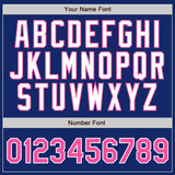 Custom Royal White Pinstripe Pink-White Authentic Baseball Jersey
