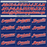 Custom Royal Red Pinstripe Red-White Authentic Baseball Jersey