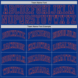 Custom Royal Royal-Orange Authentic Throwback Basketball Jersey