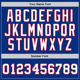 Custom Royal White-Red Authentic Throwback Basketball Jersey