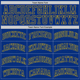 Custom Royal Royal-Gold Authentic Throwback Basketball Jersey