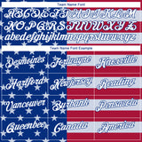 Custom Royal White-Red 3D American Flag Performance T-Shirt