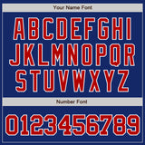 Custom Royal Red White-Gold Authentic Baseball Jersey