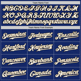 Custom Royal White Old Gold-Black Authentic Baseball Jersey