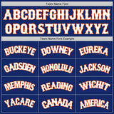 Custom Royal White-Orange Authentic Baseball Jersey