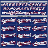 Custom Royal White-Red Authentic Baseball Jersey