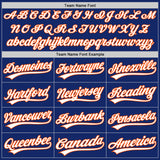 Custom Royal White-Orange Authentic Baseball Jersey