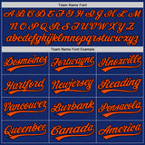 Custom Royal Orange-Black Authentic Baseball Jersey