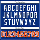 Custom Royal Orange-Gray Authentic Throwback Basketball Jersey