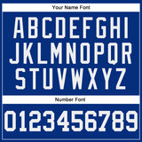 Custom Royal White Authentic Throwback Basketball Jersey