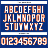 Custom Royal White-Orange Performance T-Shirt