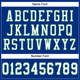 Custom Royal White-Kelly Green Mesh Authentic Football Jersey