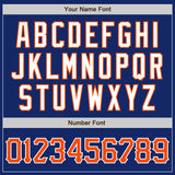 Custom Royal Orange-White Authentic Baseball Jersey