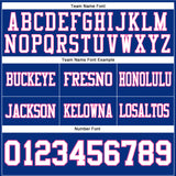 Custom Royal White-Pink Authentic Football Jersey