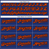 Custom Royal Orange-Black Authentic Baseball Jersey