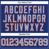 Custom Royal Light Blue-Orange Authentic Baseball Jersey