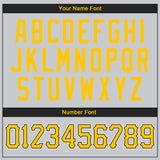 Custom Gray Gold-Black Authentic Throwback Basketball Jersey