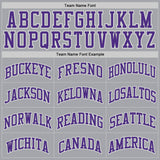 Custom Gray Purple-White Authentic Throwback Basketball Jersey