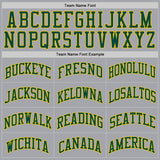 Custom Gray Green-Gold Authentic Throwback Basketball Jersey