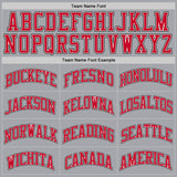 Custom Gray Red-Black Authentic Throwback Basketball Jersey