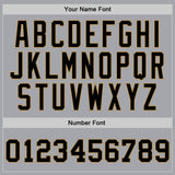 Custom Gray Black-Old Gold Authentic Throwback Basketball Jersey