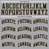 Custom Gray Black-Old Gold Authentic Throwback Basketball Jersey