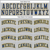 Custom Gray Royal-Gold Authentic Throwback Basketball Jersey