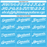 Custom Sky Blue White Authentic Baseball Jersey