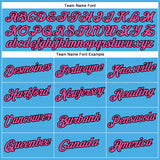 Custom Sky Blue Pink-Black Performance T-Shirt