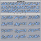 Custom Gray Light Blue-Steel Gray Authentic Sleeveless Baseball Jersey