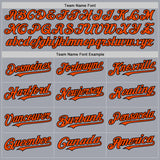 Custom Gray Orange-Black Authentic Sleeveless Baseball Jersey