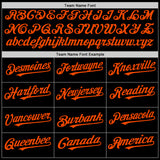 Custom Black Orange Authentic Sleeveless Baseball Jersey