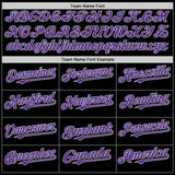 Custom Black Purple-Gray Authentic Sleeveless Baseball Jersey